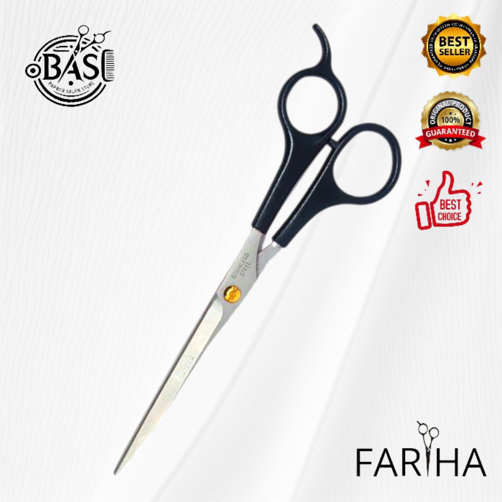 Gunting Barber Fariha 7 inci Gagang Plastik