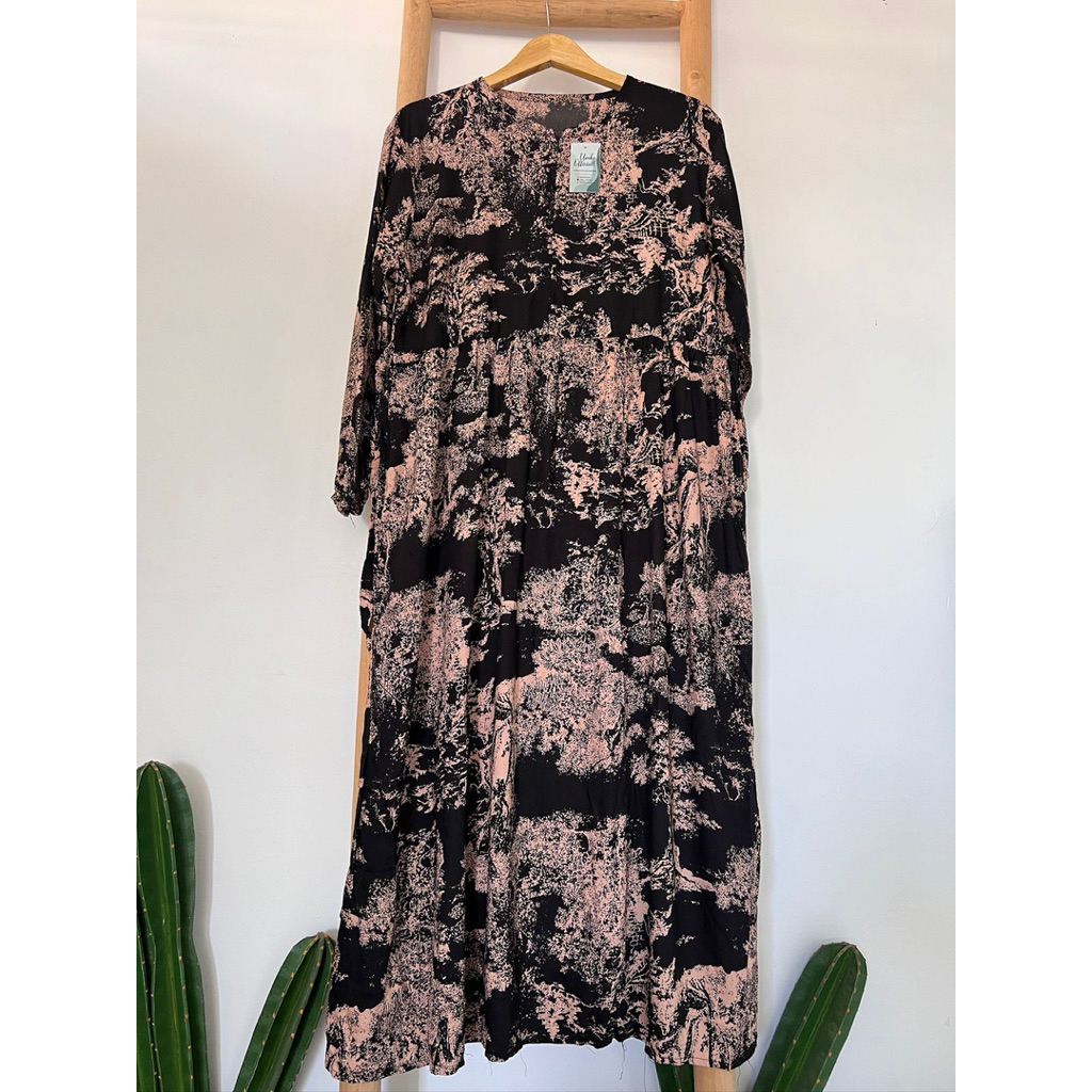 DRESS RAYON HITAM ETNIK