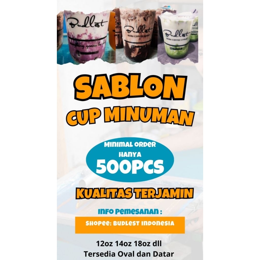 SABLON CUP MINUMAN OVAL 12,14,16,18,22 oz