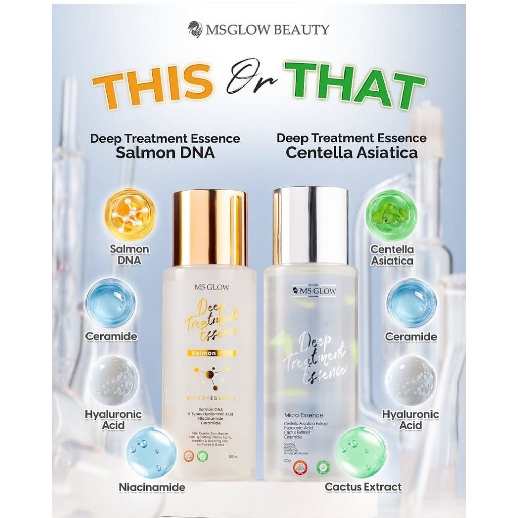 Deep treatment essence ms glow original / DTE ms glow / dte salmon dna / dte centella asiatica