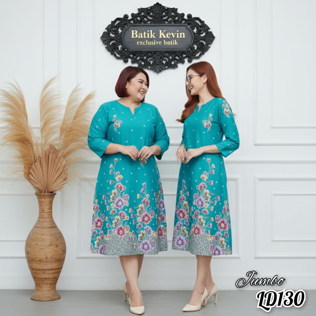 TUNIK BATIK WANITA MODERN SIMPEL ANGGUN JUMBO LD 120