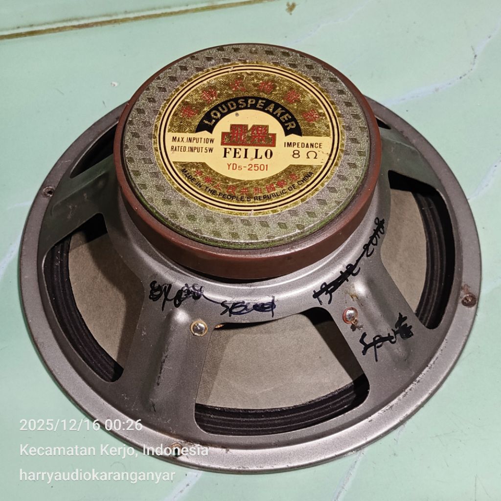 speaker RRT 10 inch minus mati buat bahan restorasi