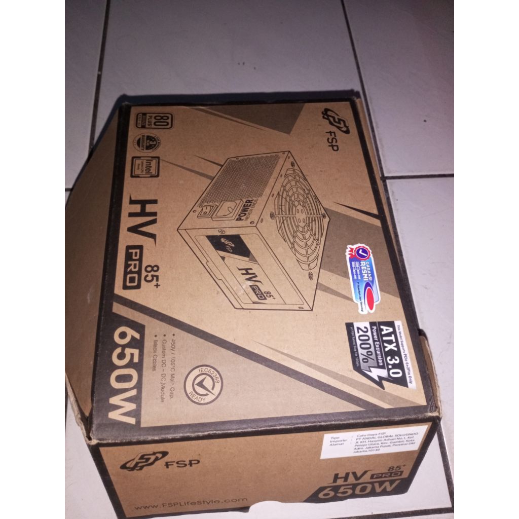 FSP HV PRO 650W 80+ Bronze | PSU Gaming