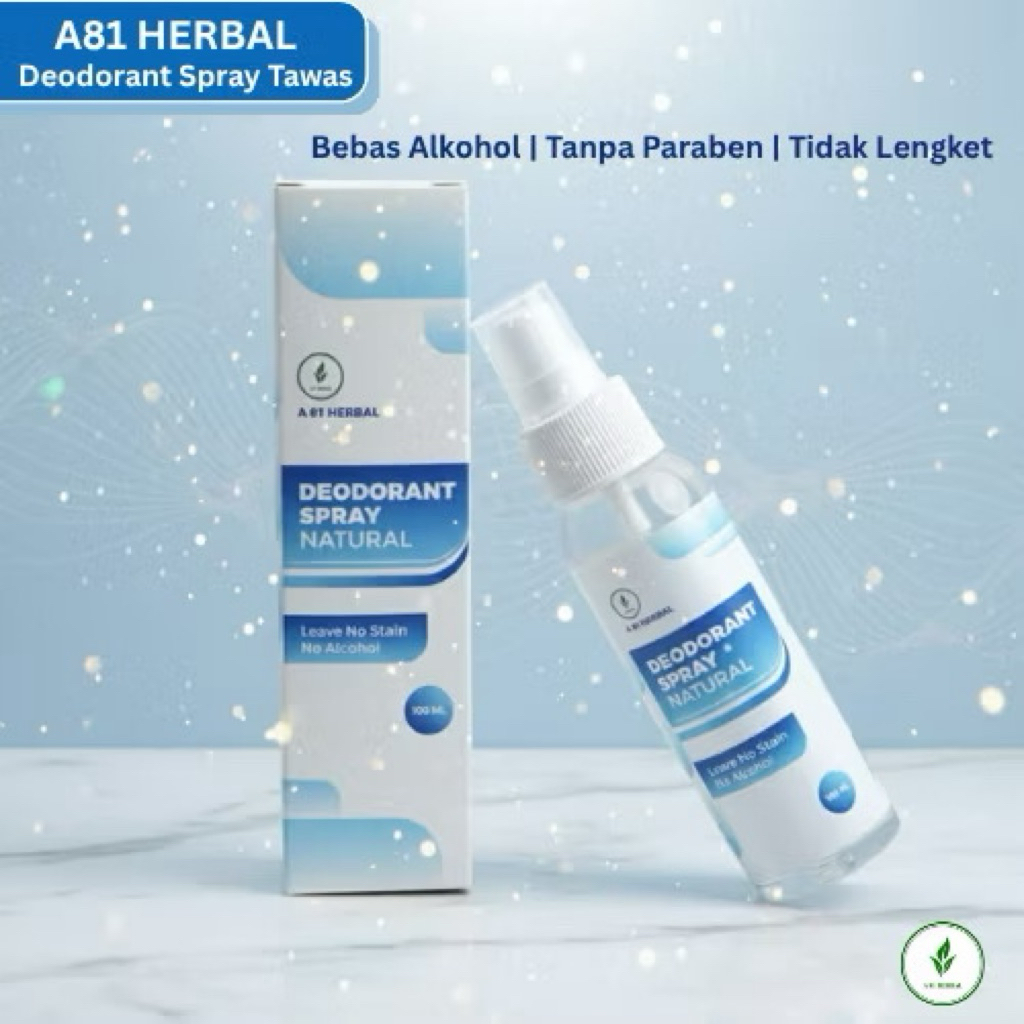 Abi herbal A 81 Herbal Natural Deodorant Spray 100ml BPOM tawas cair