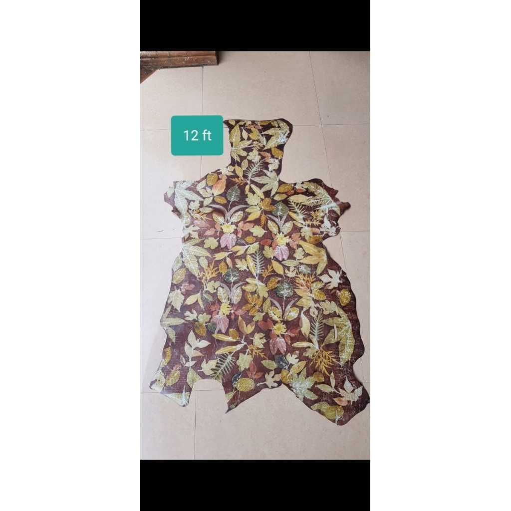 Promo Kulit Kambing Ecoprint Asli | Natural Dyed Leather | Bahan Tas, Dompet & Craft Premium