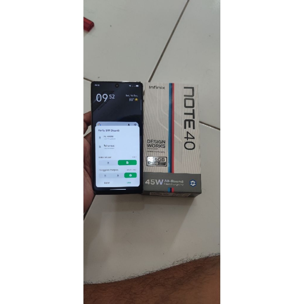 Infinix Note 40 seri BMW Minus cek