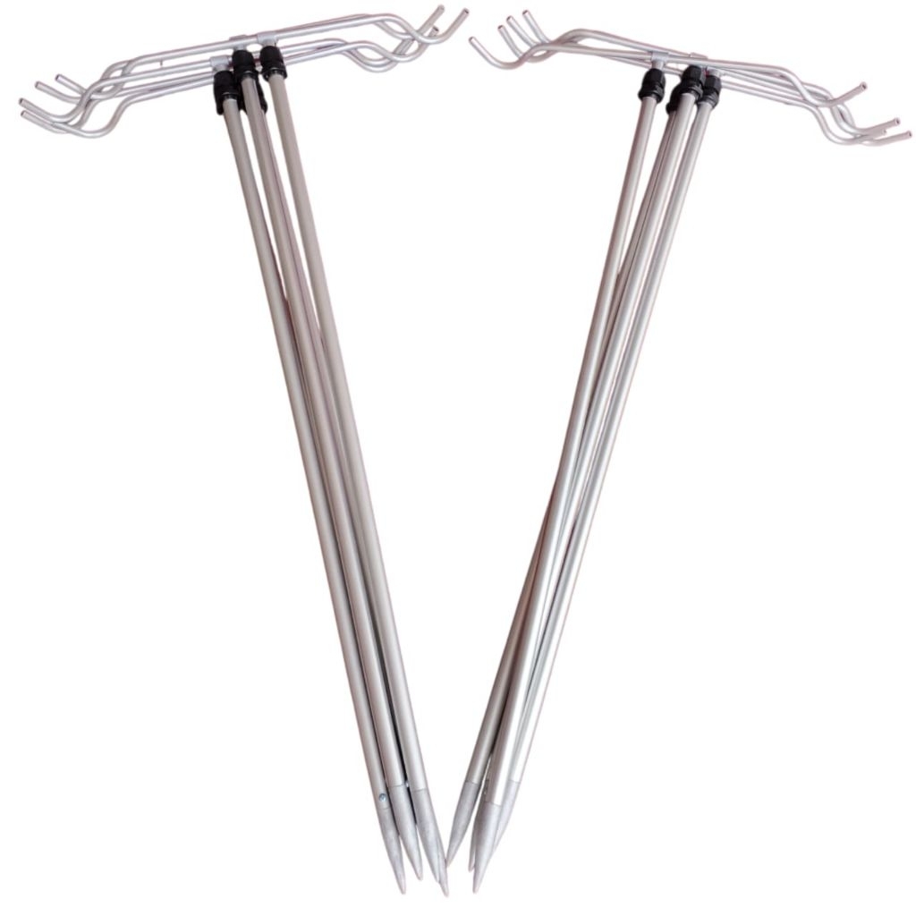 cagak/jagrak tegek joran aluminium tebal panjang 150cm