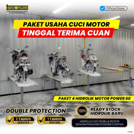 Paket Peralatan Cuci Motor, Paket Steam Motor Hidrolik IKAME ( MTH - 401 A )