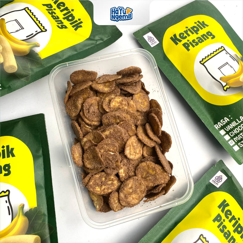 Keripik Pisang Tabur HaYu Ngemil  250gr Kripik Tabur Strawberry Coklat Vanilla Matcha