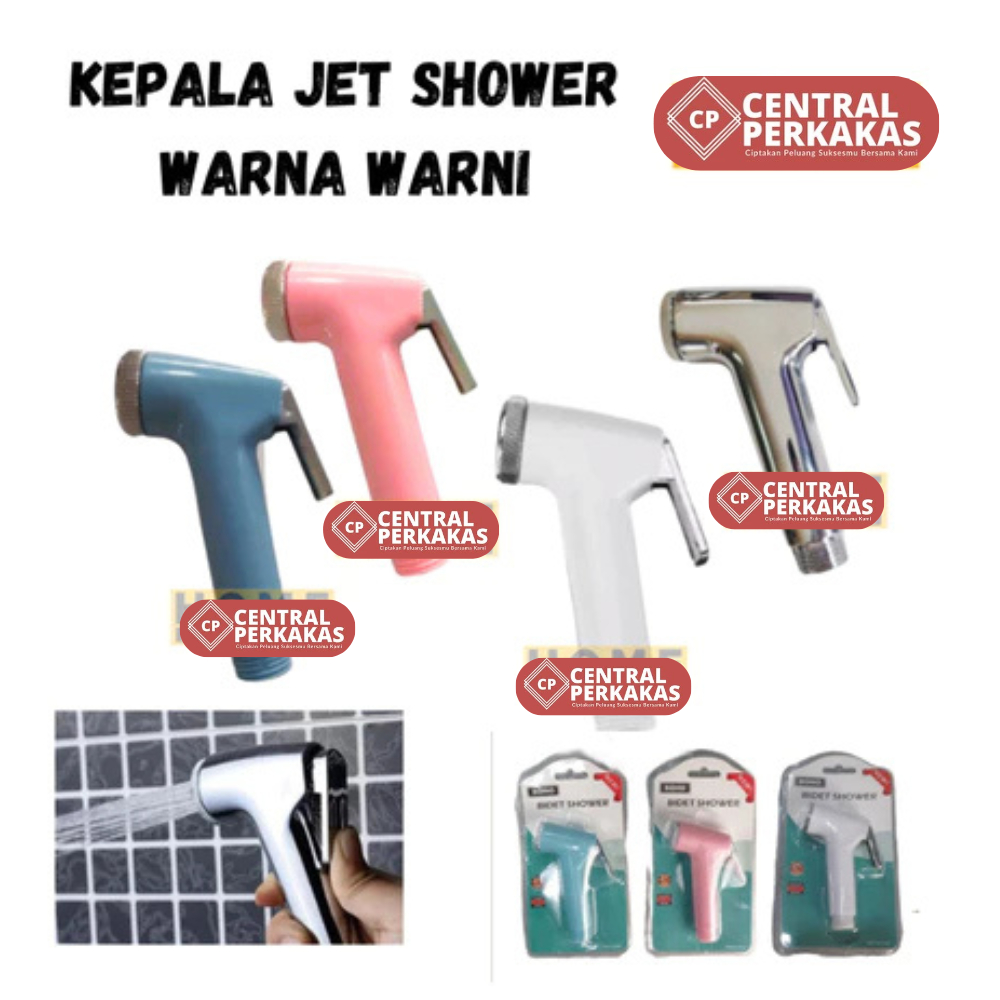 1 Set Jet Shower Toilet bidet Putih Pink Biru - Jet Shower - Shower Cebok KOMPLIT