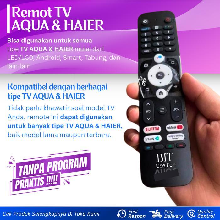 REMOTE Pengganti TV Android Aqua Remot TV Haier Remot Kontrol TV LED/LCD Smart TV Android TV Untuk S