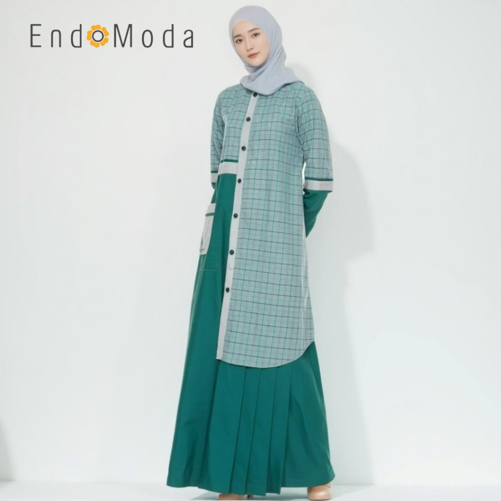 Baru Endomoda Gamis Muslimah PC 82 Cotton toyobo PC82 Dress Premium