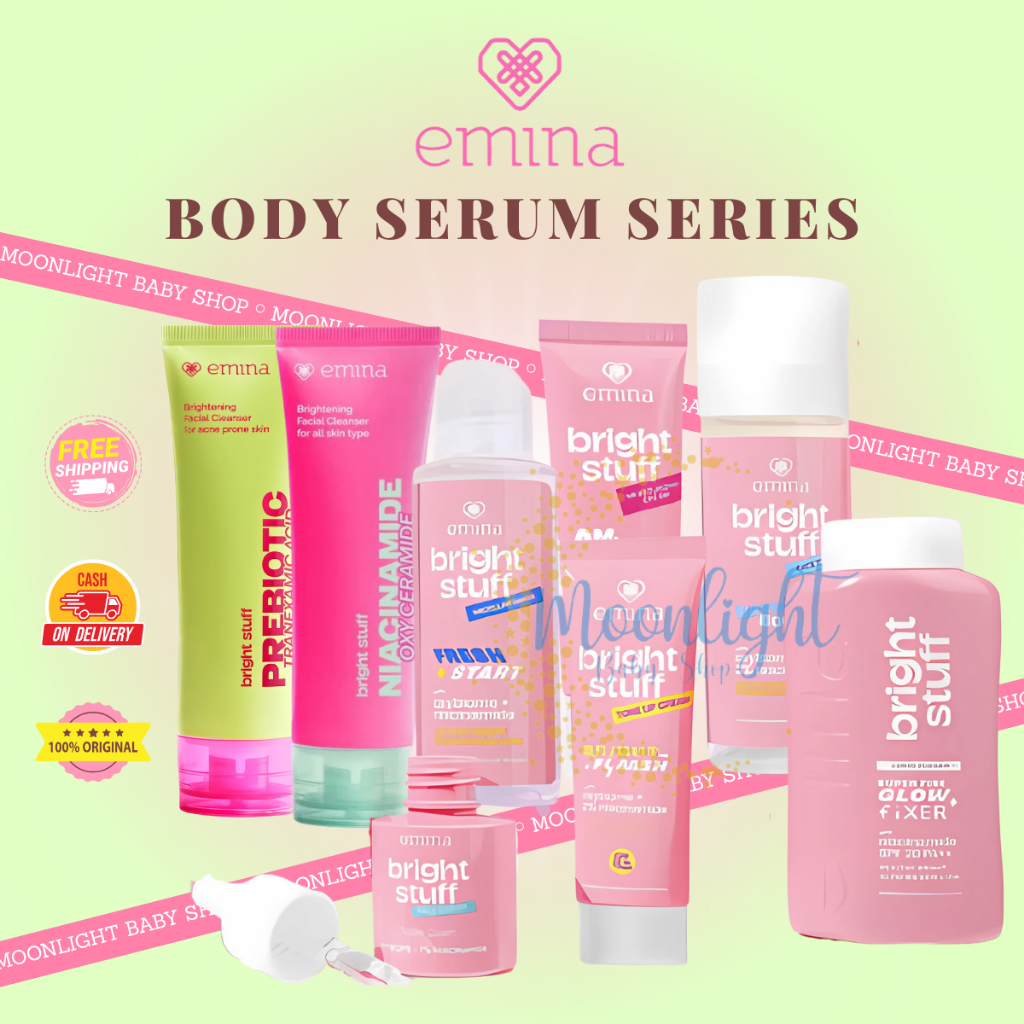 EMINA Bright Stuff Series | Facial Wash | Scrub | Micellar Water | Essence | Toner | Moisturizer | T