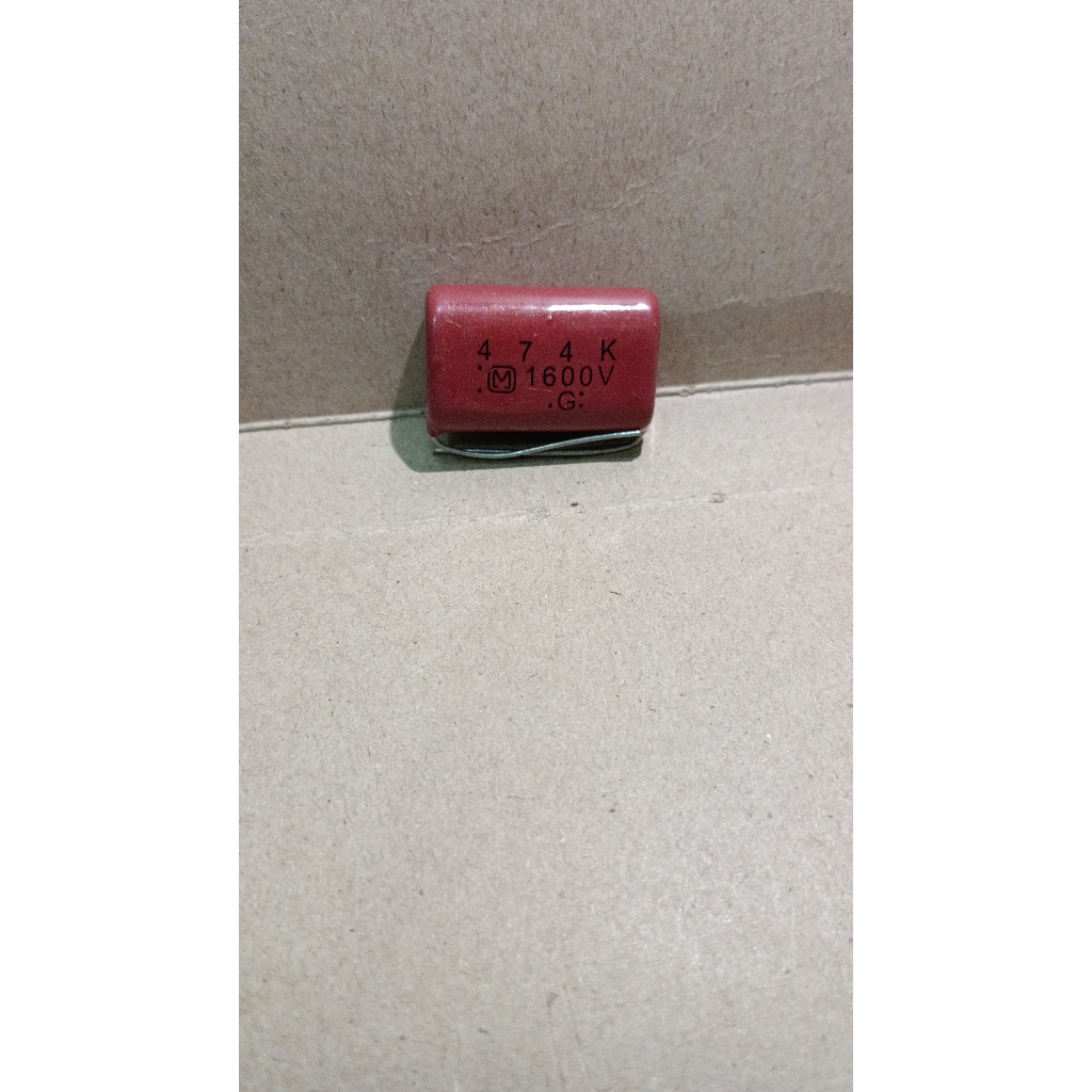 5452 kapasitor capacitor milar mylar merah 474k 1600v 474 470nf