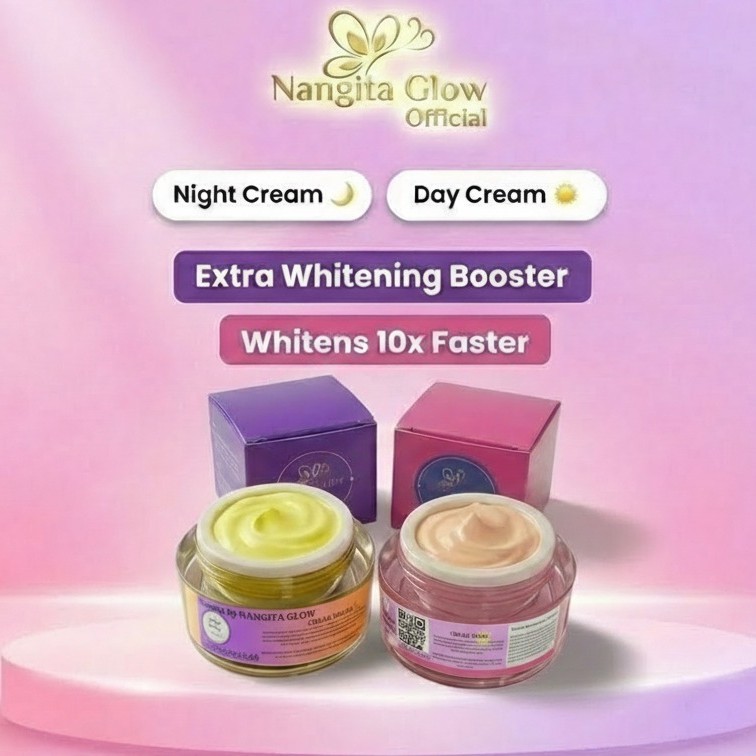 PROMO PAKET CREAM FLEK NANGITA GLOW  SIANG MALAM