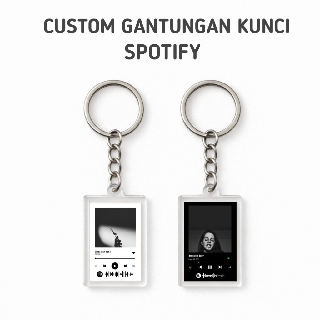 Gantungan kunci custom Spotify aklirik