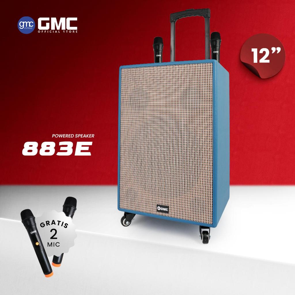 GMC Speaker 883E – Bluetooth Karaoke Speaker 12" 200W USB SD AV In FM Radio Karaoke Jack Gratis 2 Mi