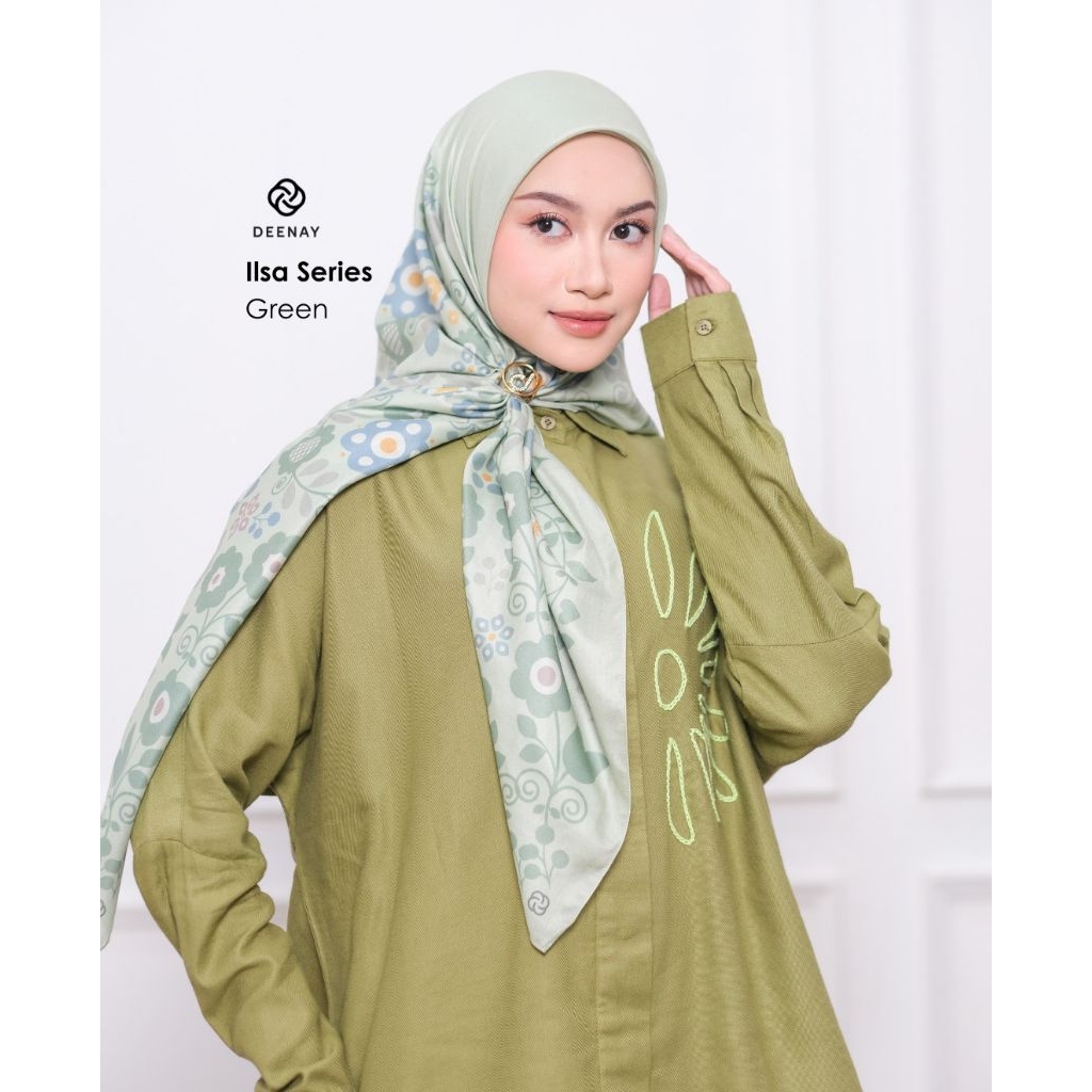 Hijab Deenay Original Ilsa Series. Kerudung Deenay Terbaru. Motif Deenay Ilsa Series