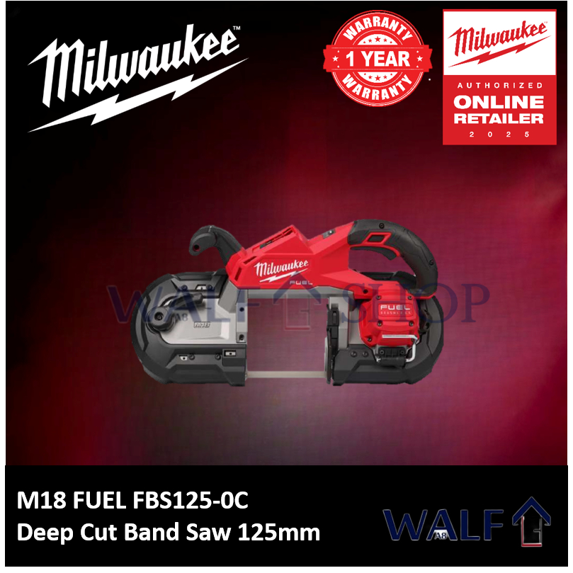 MILWAUKEE M18 FBS125-0C Deep Cut Band Saw 125mm in Carrying Case | M18 FUEL Milwaukee Gergaji Pita B
