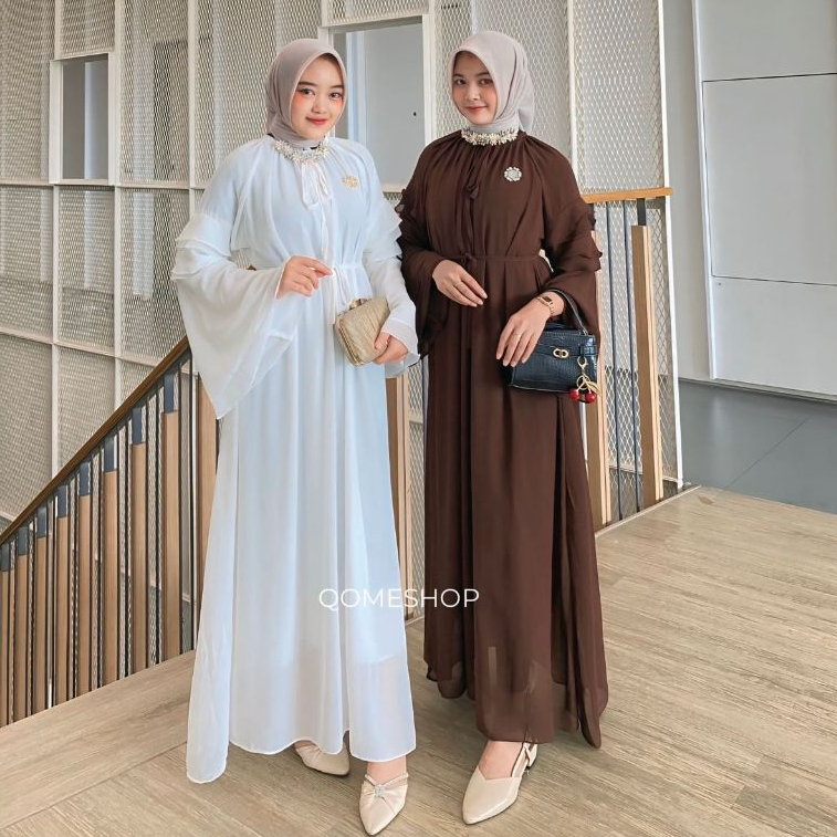 QOME - Dress Ceruti / Dress Qamari / Dress Kondangan / Dress Wanita
