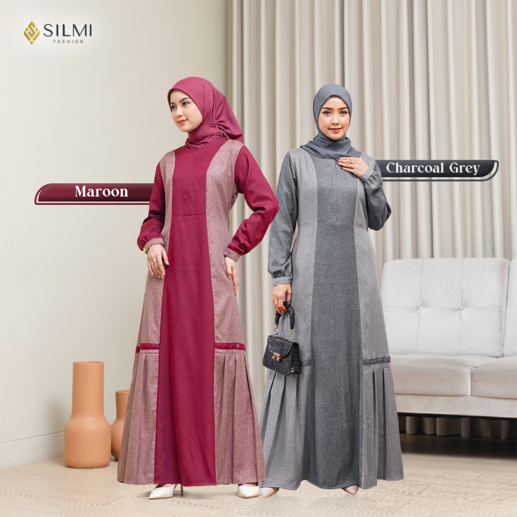 SILMI - Gamis Daily Remaja - Gamis Polos Premium Zarin
