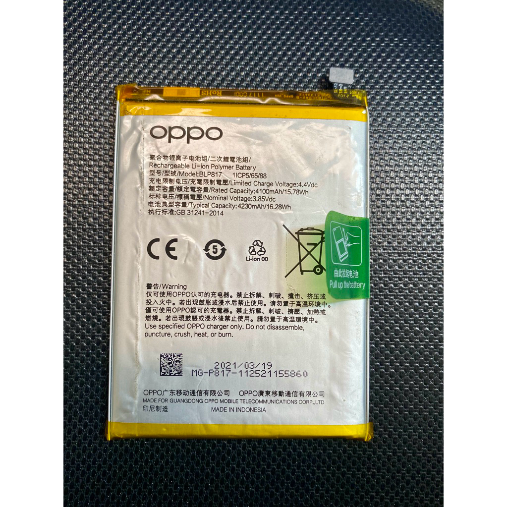 batre oppo A15/A15s/a11k ori copotan blp-817