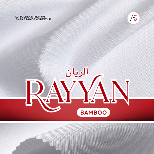 Aneka Sandang Textile Kain Rayyan Bamboo Premium atau Kain Thobe Polosan Putih - Per 0,5 yard / Kain