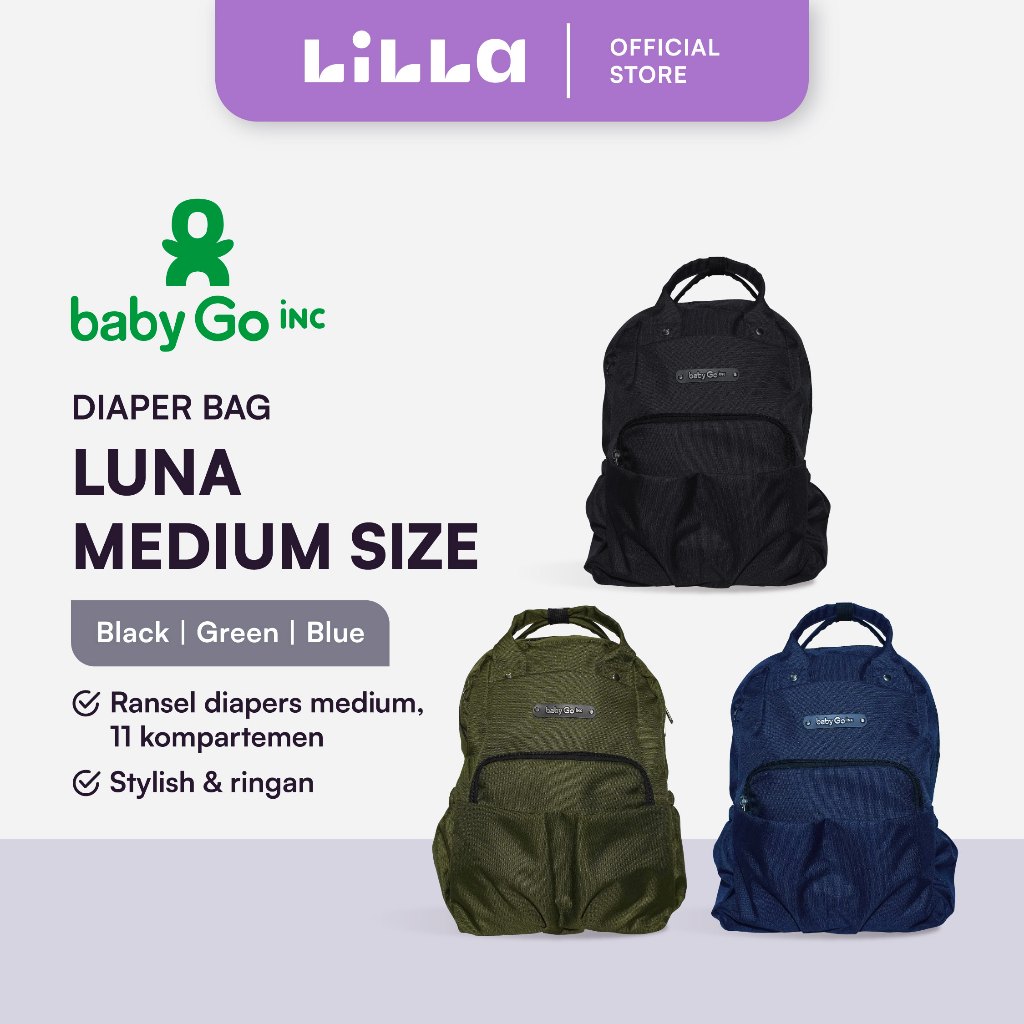 BabyGo Inc - Diaper Bag Luna Medium Size