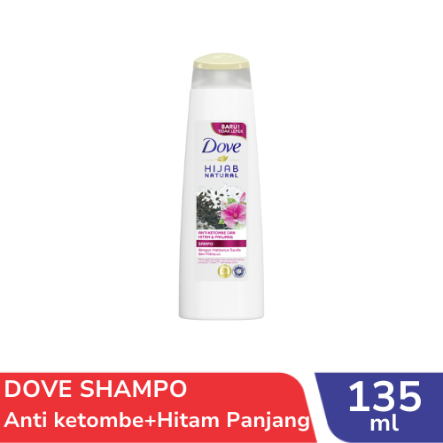 DOVE SHAMPO ANTI KETOMBE + HITAM PANJANG 135ML