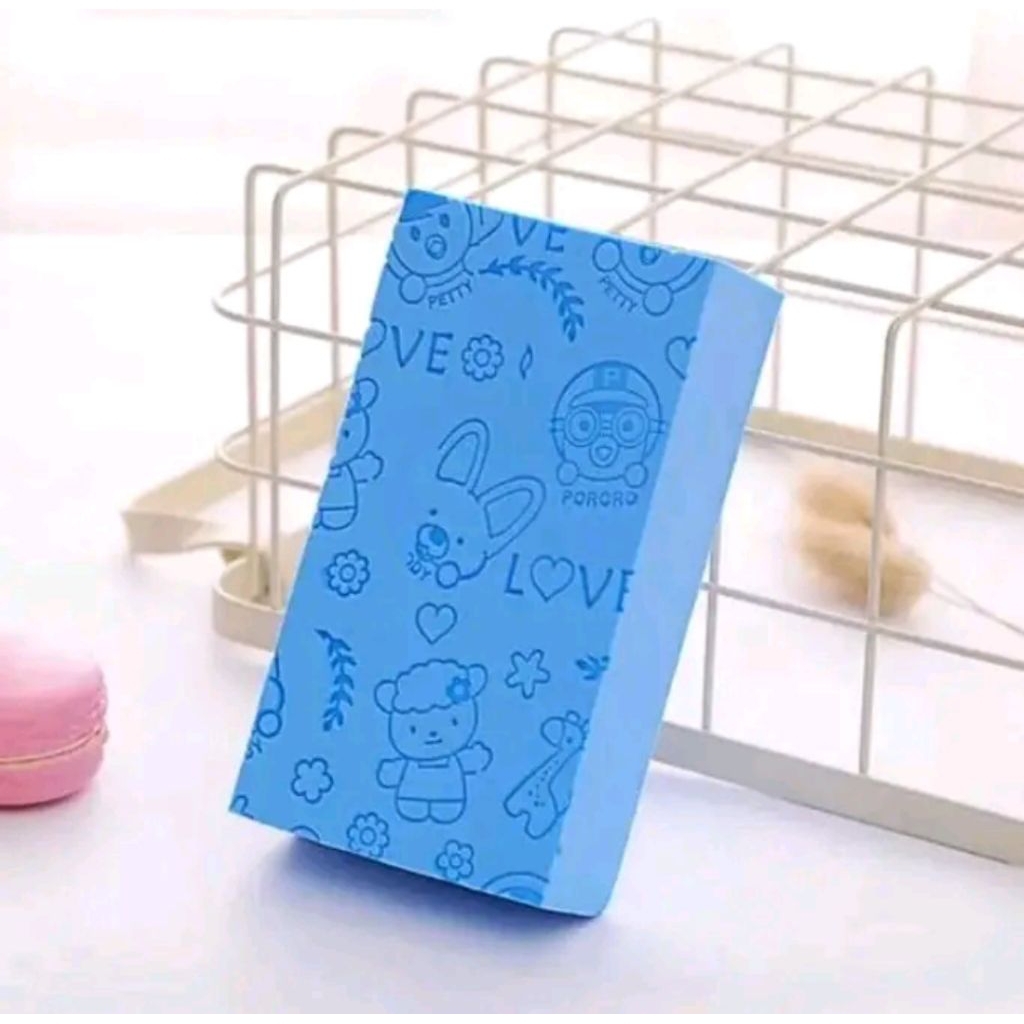 1 pcs Spons Daki Pororo Spons Mandi Pengangkat Daki 