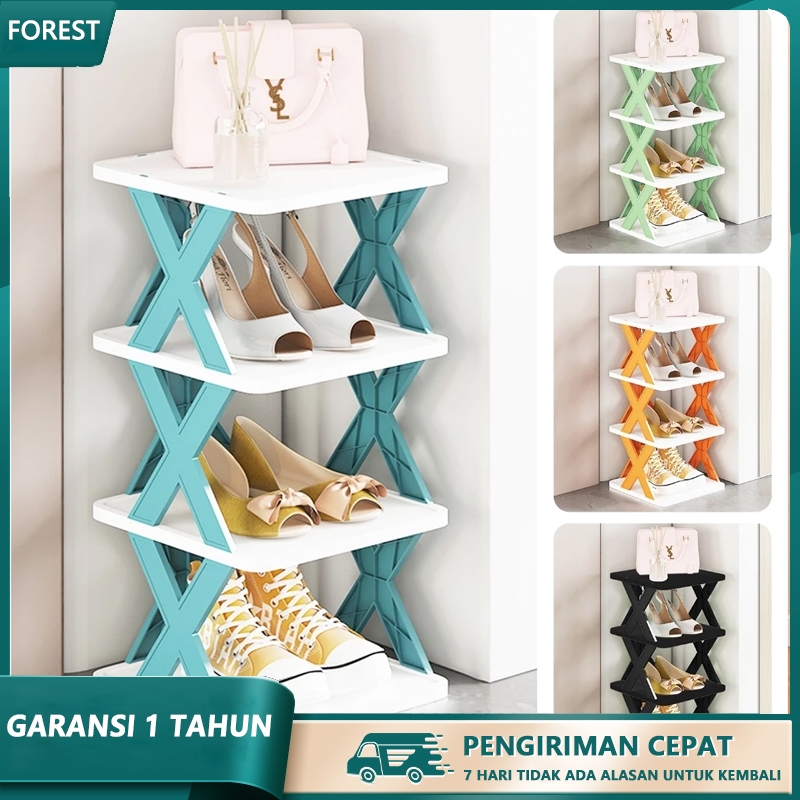 Rak Bahan Plastik PP Ukuran Produk Rak Sepatu Plastik Susun Tempat Sepatu Sandal Serbaguna