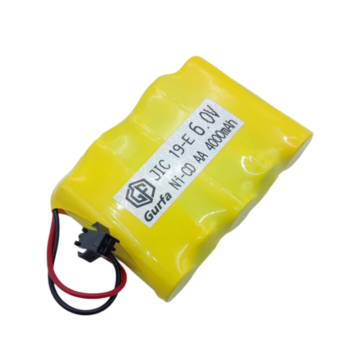 Battery Batre Baterai Mobil Remot 5x AA NI-CD 6V 6Volt 4000mAh Soket Hitam 2pin untuk mobil mainan a