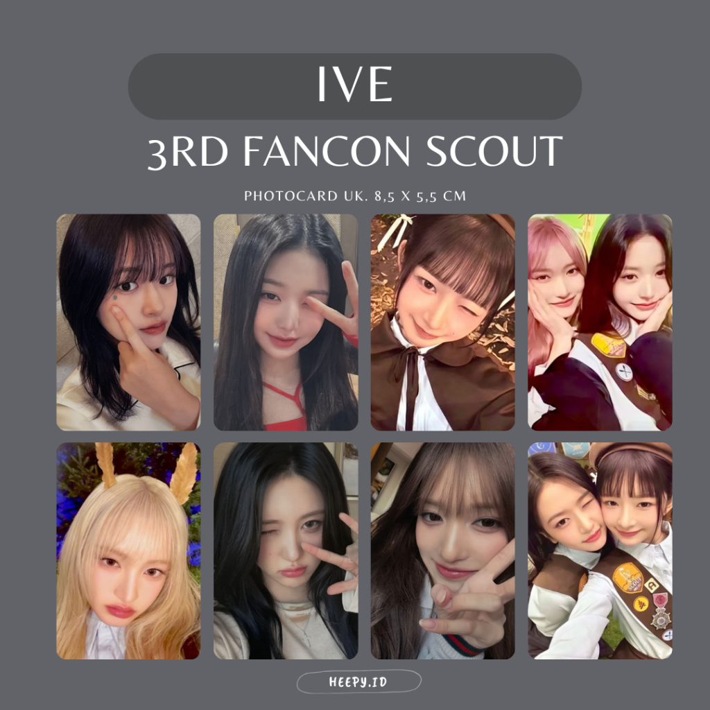 [IVE] UNOFFICIAL PHOTOCARD IVE 3RD FANCON SCOUT DAY