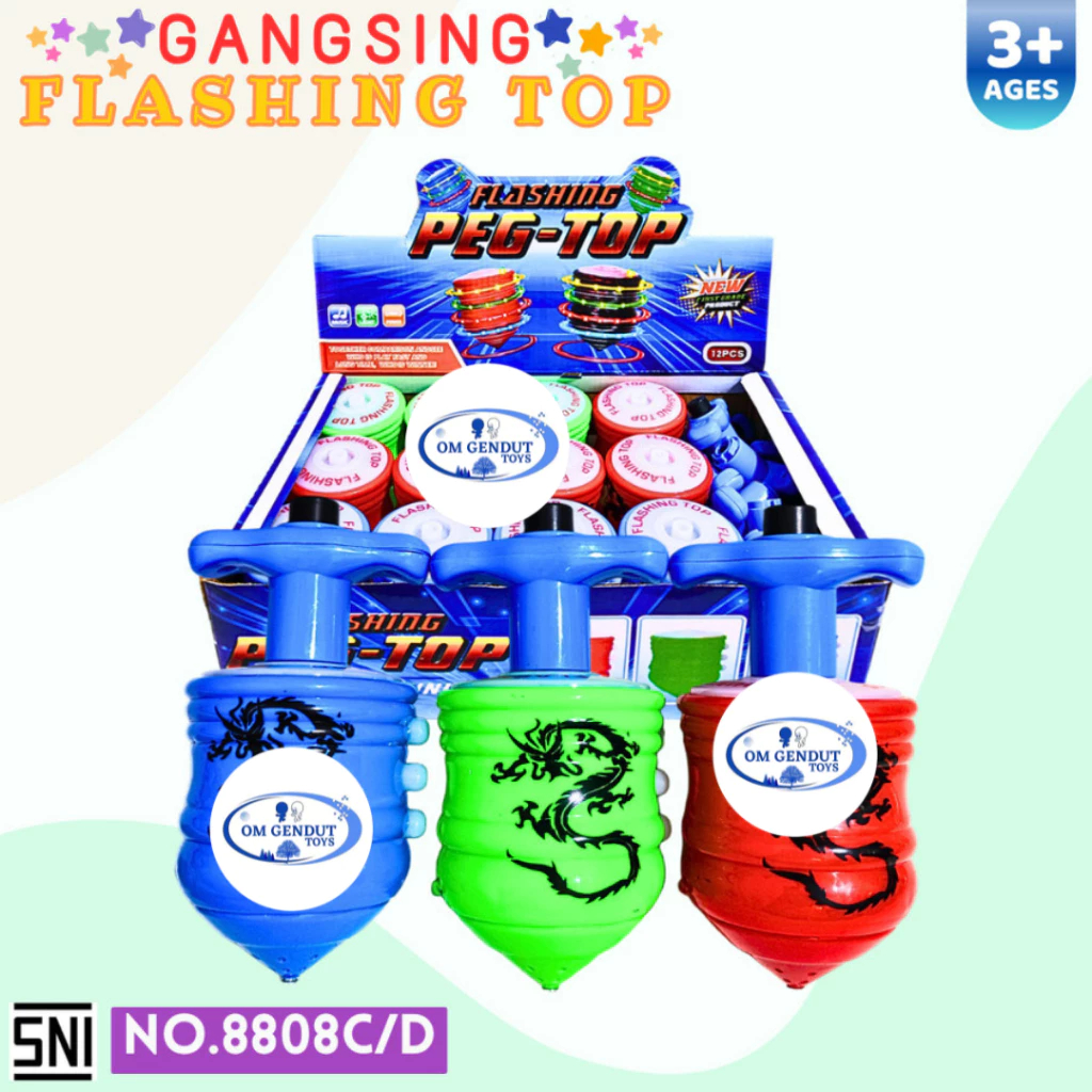 GT Mainan Gangsing Musik dan Lampu NAGA