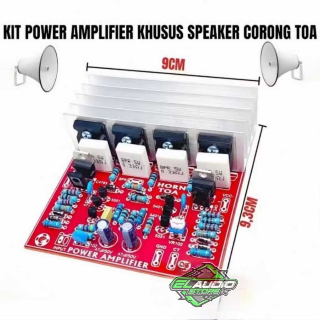 Driver Power Amplifier Khusus TOA Stereo Lengkap Final + Heatsink Kualitas Terbaik