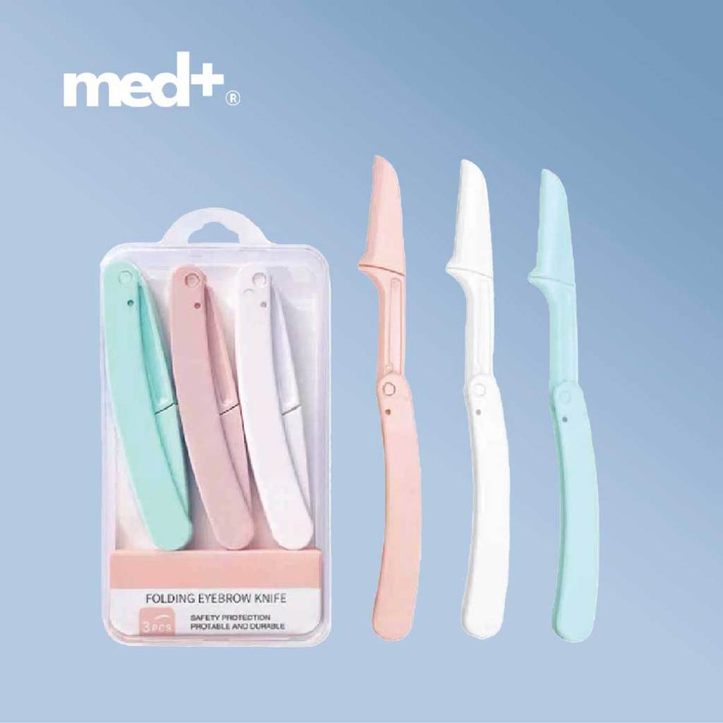 Pisau Pencukur Alis Lipat / Alat Pencukur Alis / Pisau Alis / Cukur Alis Isi 3 Pcs