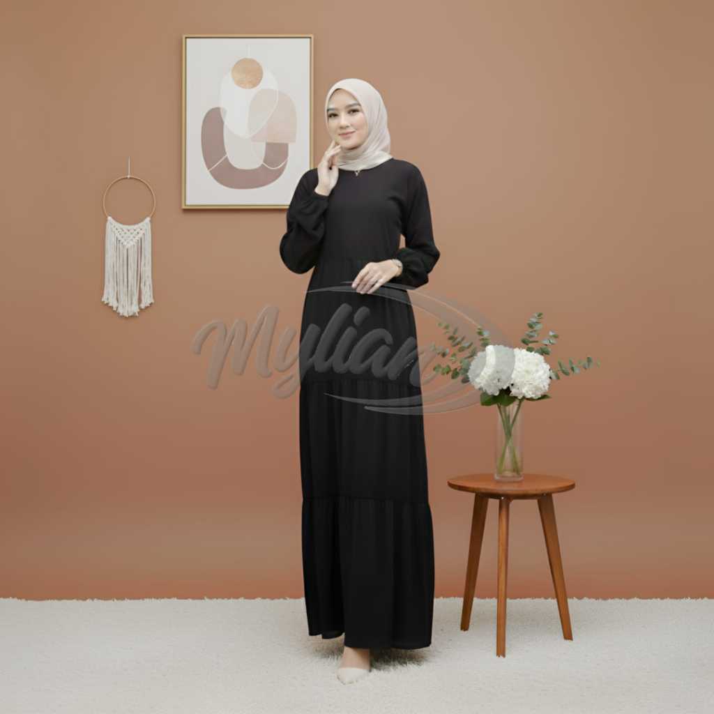 Gamis Rayon Twill Gamis Polos Rayon Twill Homedress Gamis Busui Basic