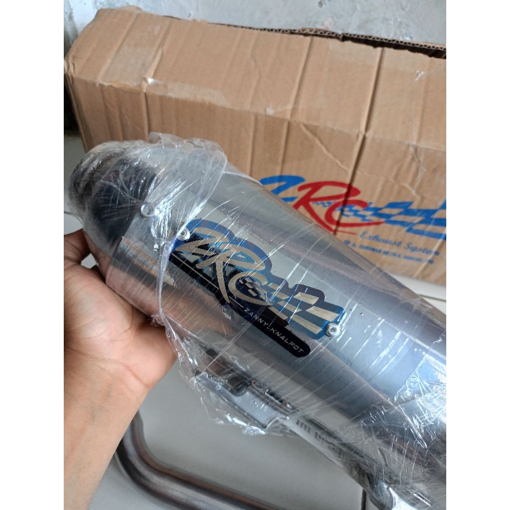 Knalpot zrc stainless chrome aerox new / nmax new