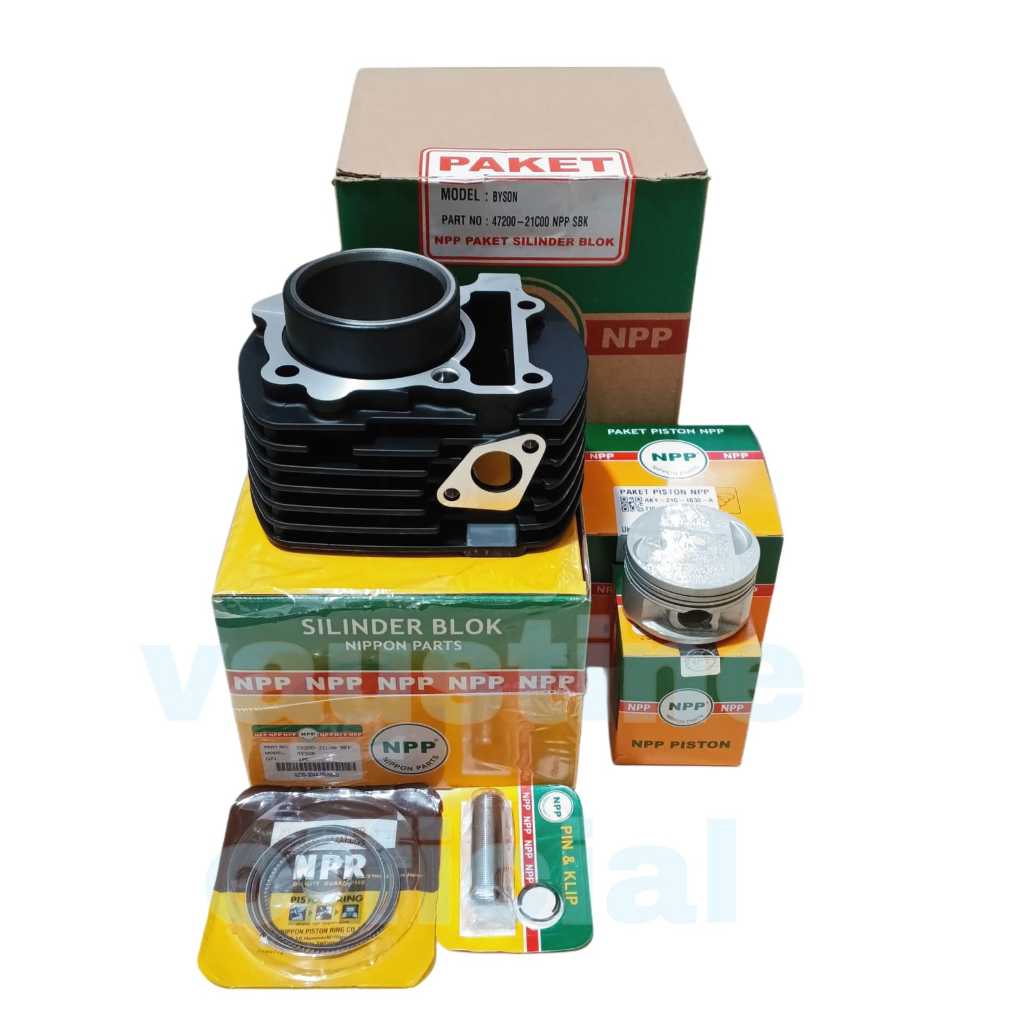 BLOK SEHER BORING SILINDER BYSON KARBU + PISTON KIT RING DAN PIN 21C ORIGINAL NPP