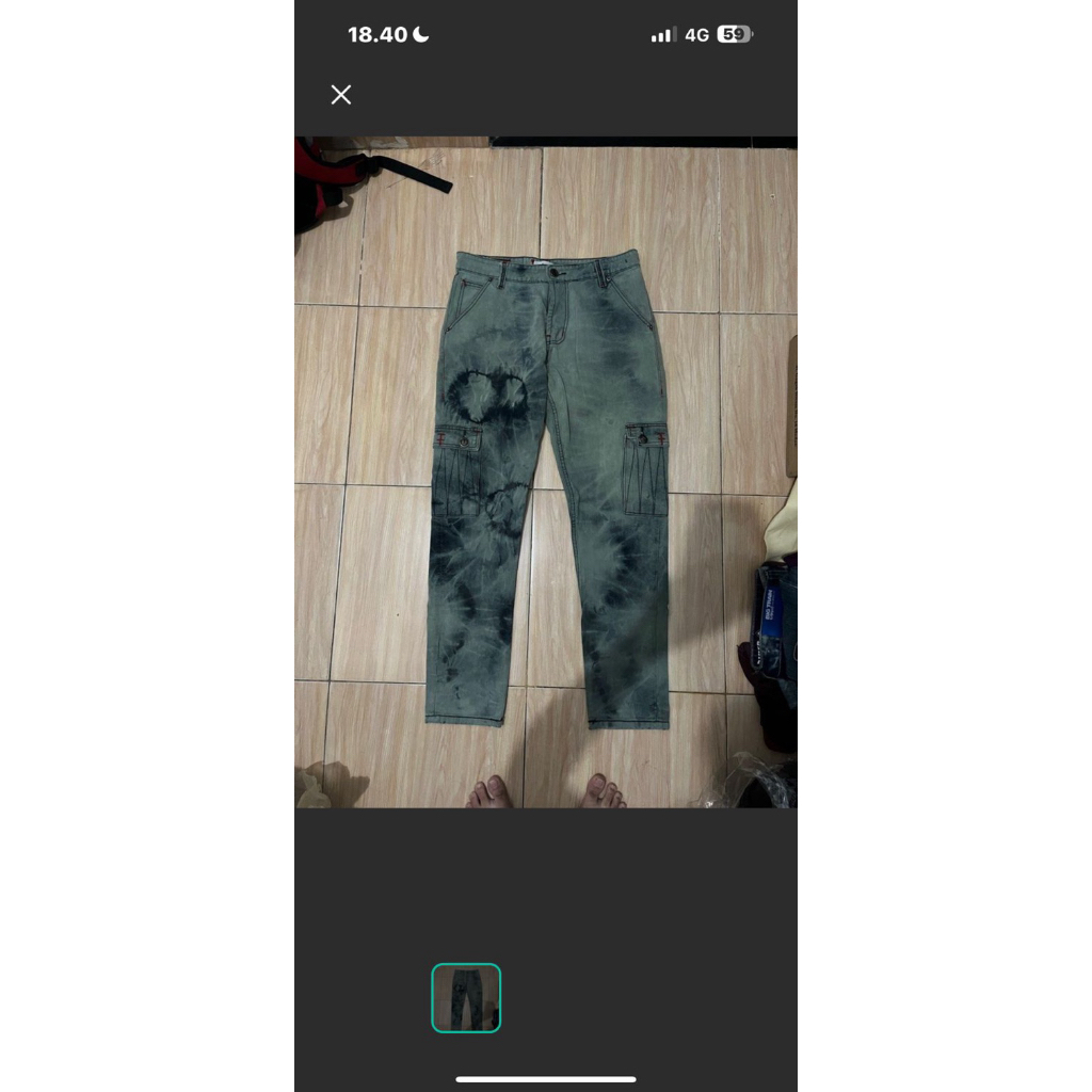 celana denim it up green fading