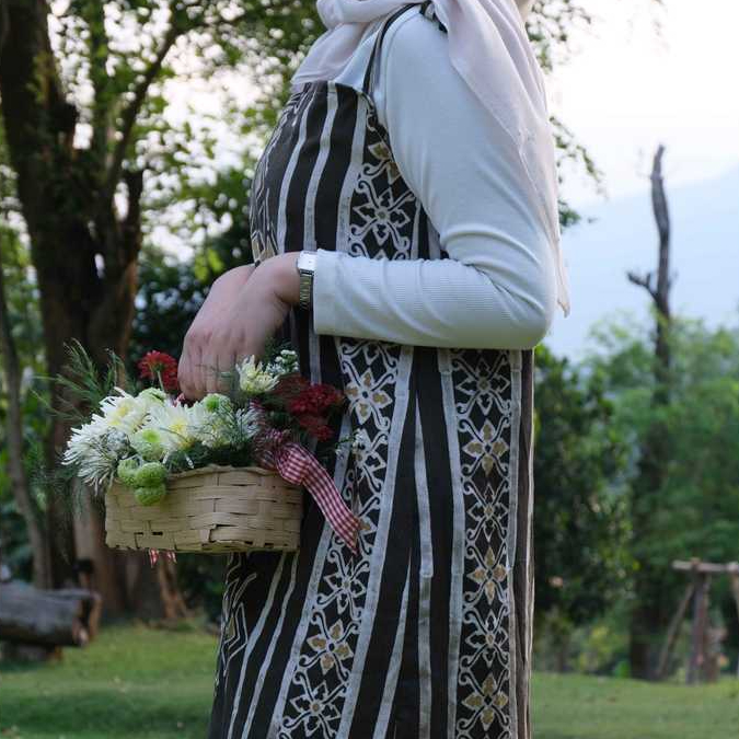 Paropakara Long Dress Batik Coklat | Dress Wanita | Baju Batik | Baju Batik Wanita | Dress Panjang B