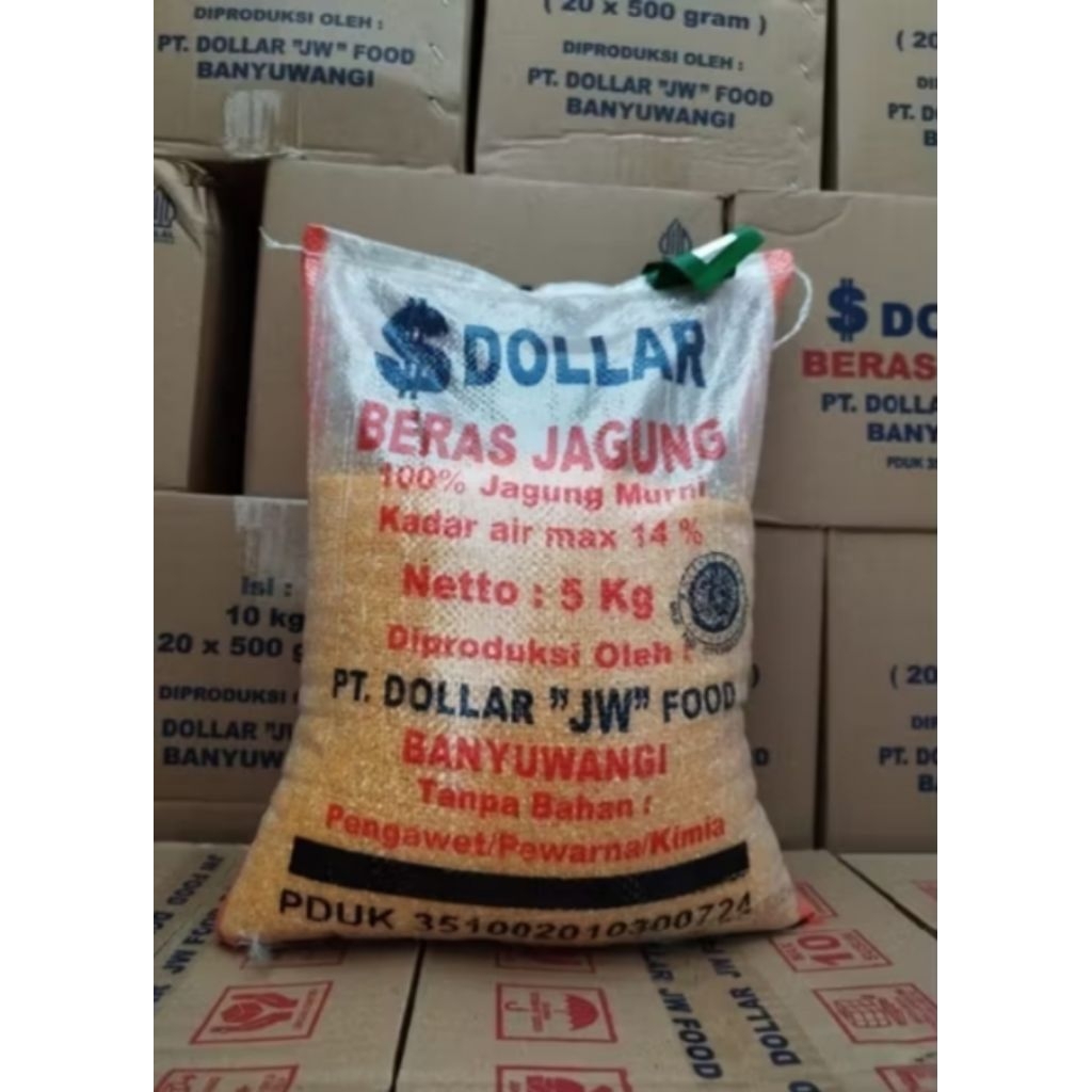 Beras Jagung Merk Dollar kemasan 5Kg/Beras Jagung Premium Merk Dollar