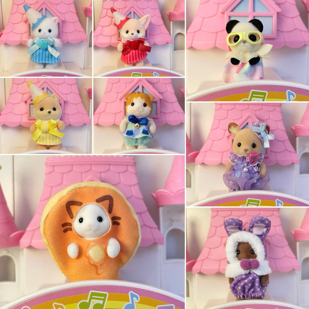 (READY) SYLVANIAN FAMILIES LATTE CAT PANCAKE, BROWN RABBIT RARE, BABY PANDA, MAPLE CAT, FOX, CARAMEL