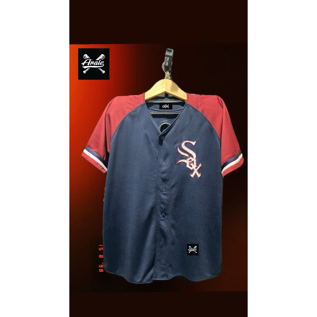 Jersey SOX navy merah