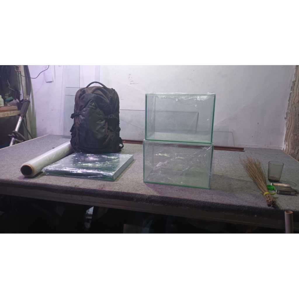 soliter/aquarium mini untuk ikan cupang, channa, glofish dll ukuran 30*20*20 harga 1pcs