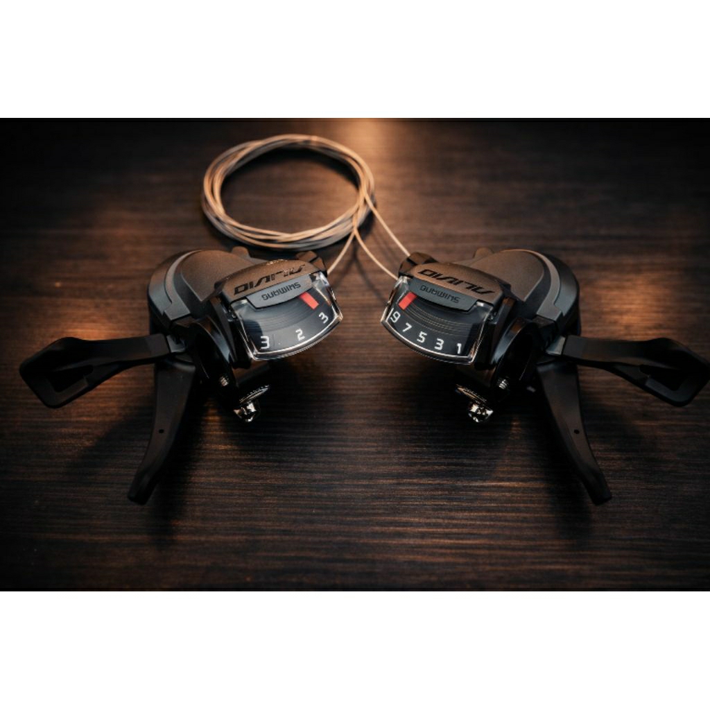 Shifter shimano alivio M-4000 kiri kanan / shifter pindahan gigi sepeda