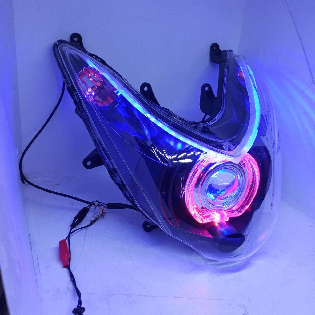 REFLEKTOR LAMPU DEPAN MIO SOUL KARBU LAMPU ALA BILED PLUS ALIS RUNING