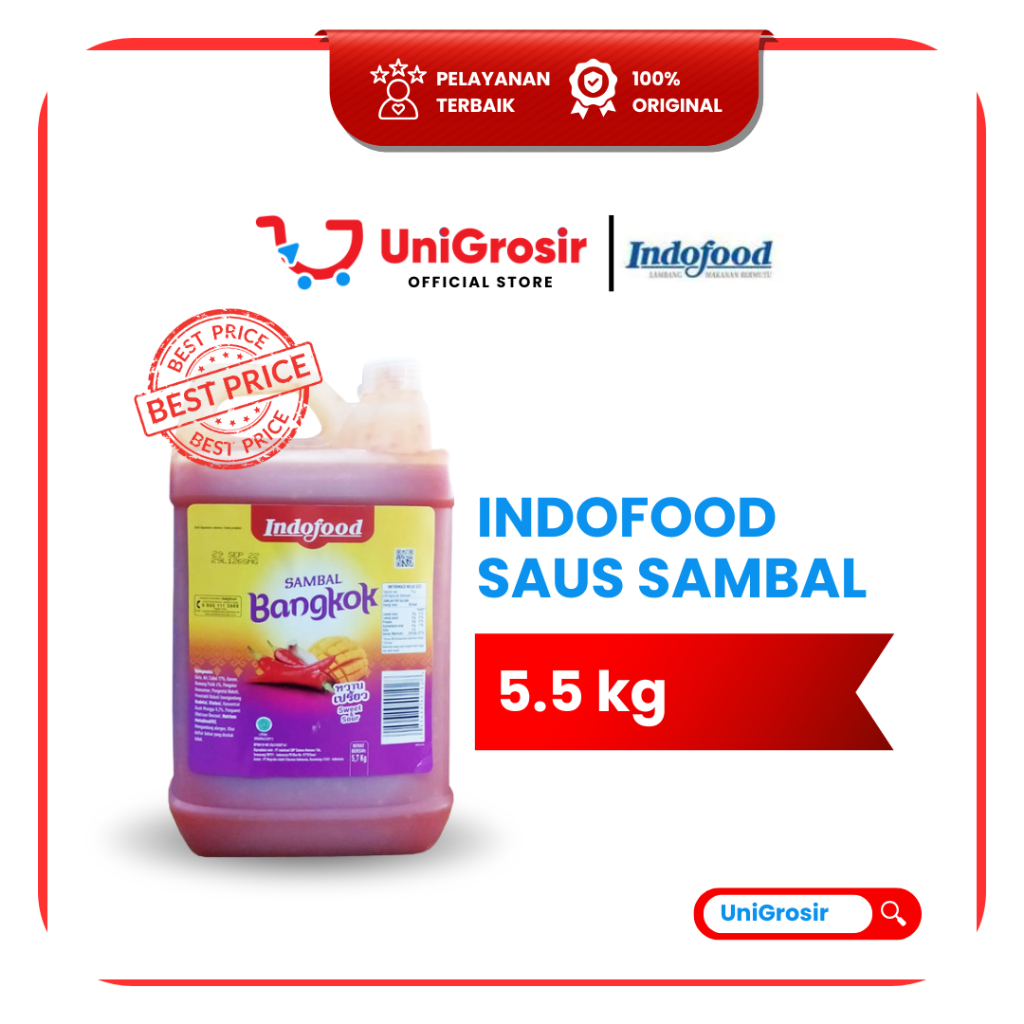 [UniGrosir] INDOFOOD SAUS SAMBAL BANGKOK ASAM MANIS JERIGEN ~ 5.5 Kg
