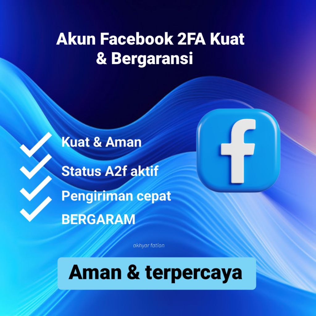Jual akun FB A2f Aktif [ Akun Facebook kuat | Sudah ter verifikasi A2f ]