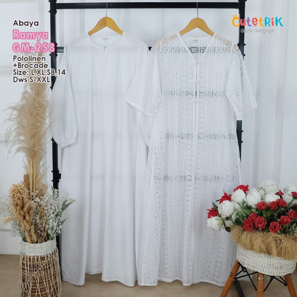 2025 NEW TERBARU  CUTETRIK HITAM PUTIH ROMPI RAMYA GAMIS ANAK Perempuan REMAJA TERBARU